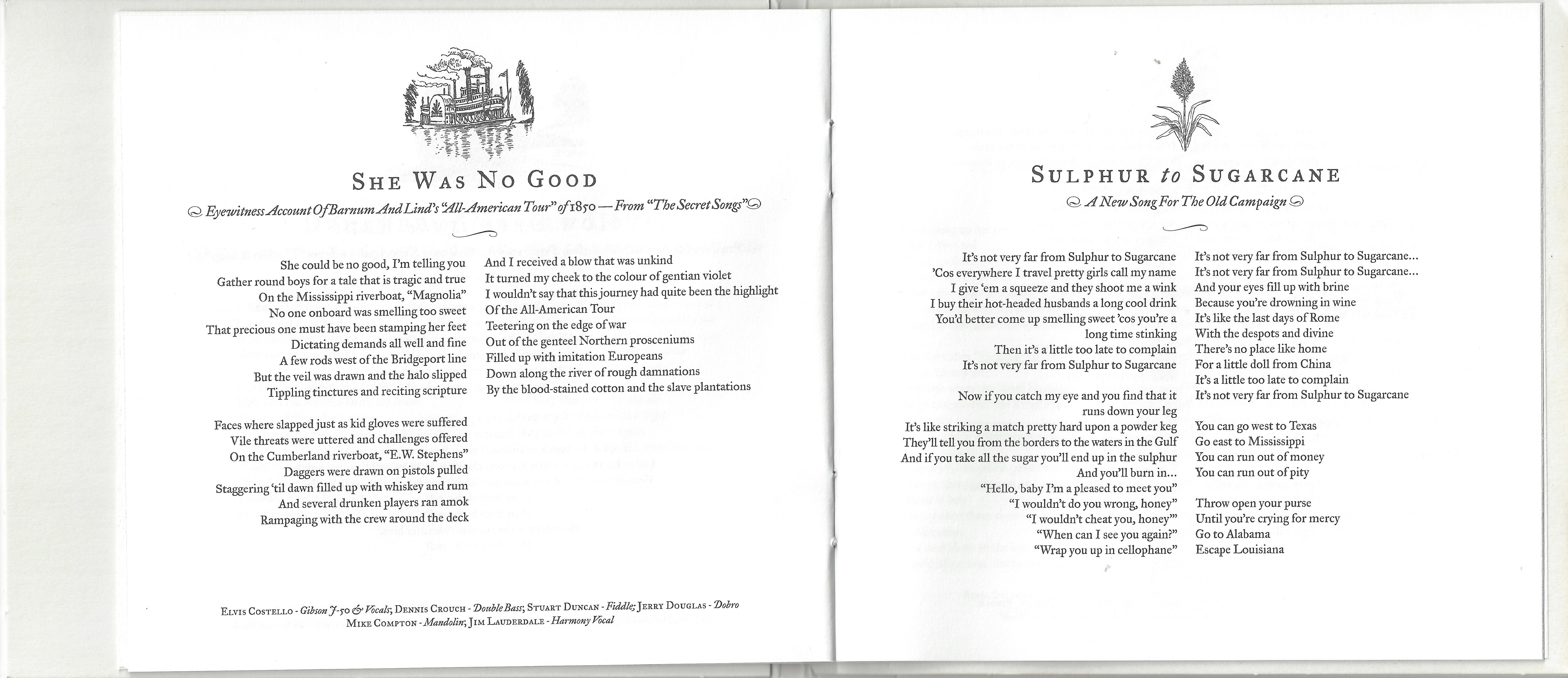 Elvis Costello  Secret, Profane & Sugarcane : Booklet 8